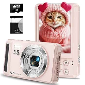 Amazon | デジタルカメラ - 5K 72MP デジタルカメラ 16倍